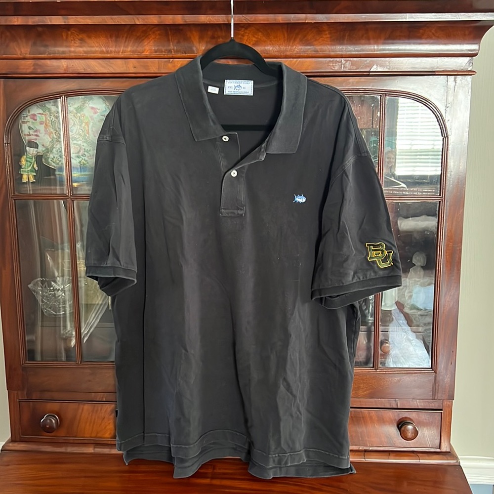 Southern Tide Skipjack Baylor Bears Black Polo XXL